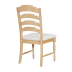 Chaises de salle à manger GDFStudio Terry en bois d'hévéa vintage rembourrées avec dossier dentelé