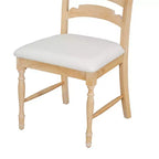 Chaises de salle à manger GDFStudio Terry en bois d'hévéa vintage rembourrées avec dossier dentelé