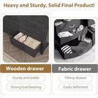 Commode 7 tiroirs pour chambre à coucher, commode de rangement de 137 cm de large, autonome, commode de rangement en bois pour salon, chambre à coucher, entrée, noire