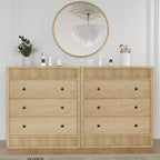 Commode de chambre à 3/5 tiroirs, commode cannelée de 80 cm de large, table de chevet moderne en bois pour couloir, salon