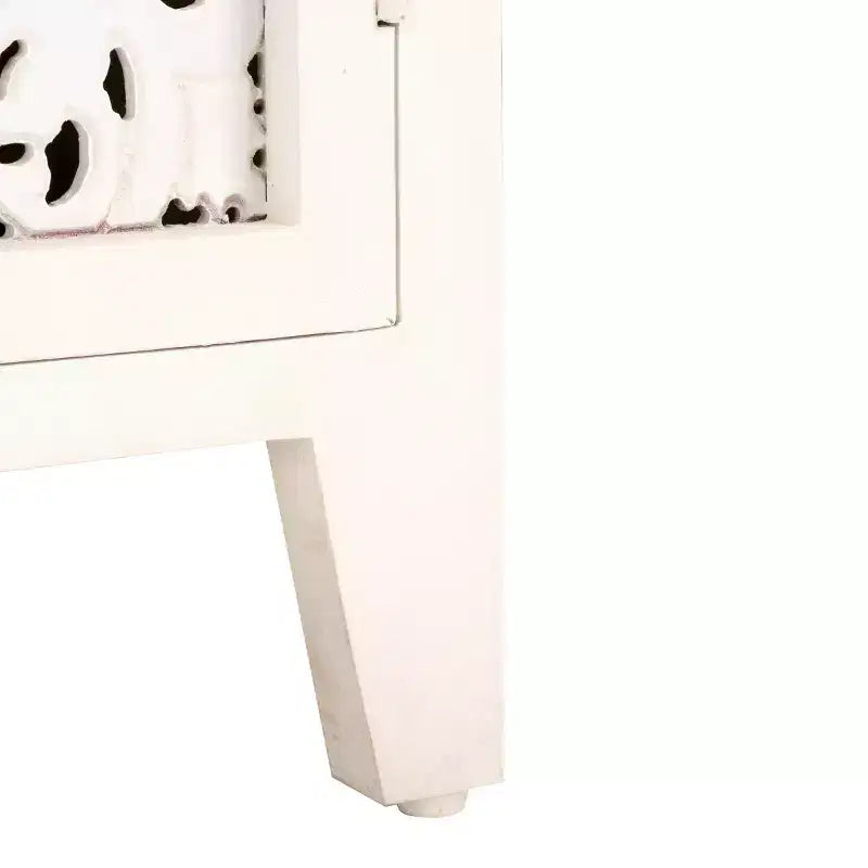 Meuble TV 2 portes 2 étagères Raura - MED5300 - Blanc vieilli - Safavieh