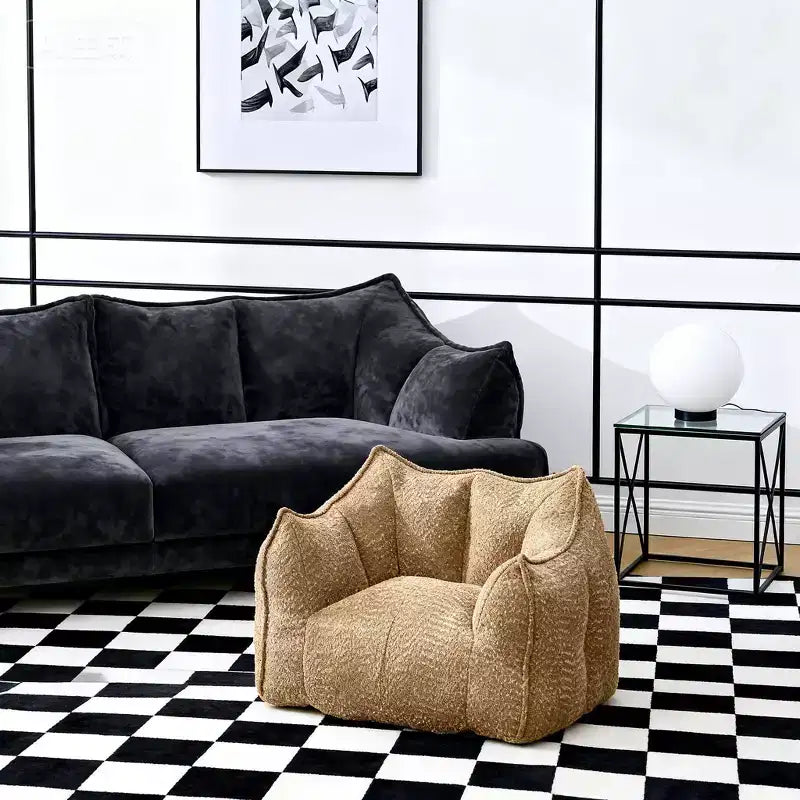 Fauteuils-canapés avec mousse haute résilience pour salons et chambres à coucher, canapés carrés confortables pour se détendre, canapés pour adultes pour jouer, lire et regarder la télévision