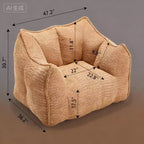 Fauteuils-canapés avec mousse haute résilience pour salons et chambres à coucher, canapés carrés confortables pour se détendre, canapés pour adultes pour jouer, lire et regarder la télévision