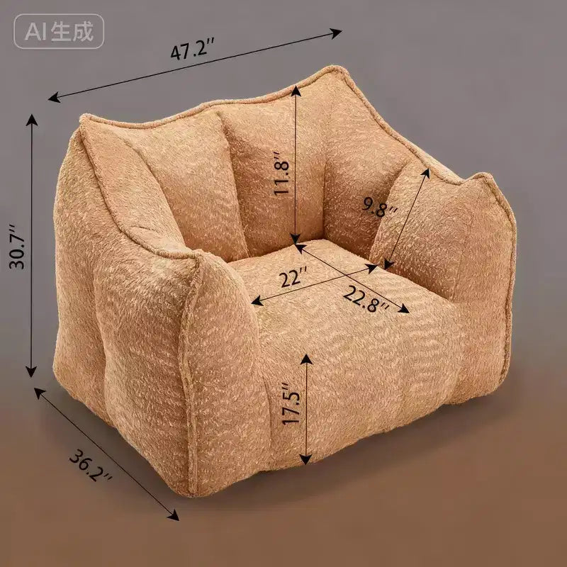 Fauteuils-canapés avec mousse haute résilience pour salons et chambres à coucher, canapés carrés confortables pour se détendre, canapés pour adultes pour jouer, lire et regarder la télévision