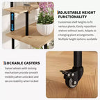 Support pour plantes mural à grille, 3 niveaux, grille métallique robuste avec étagères et crochets réglables, étagère à plantes polyvalente pour intérieur et extérieur, pour jardin et maison