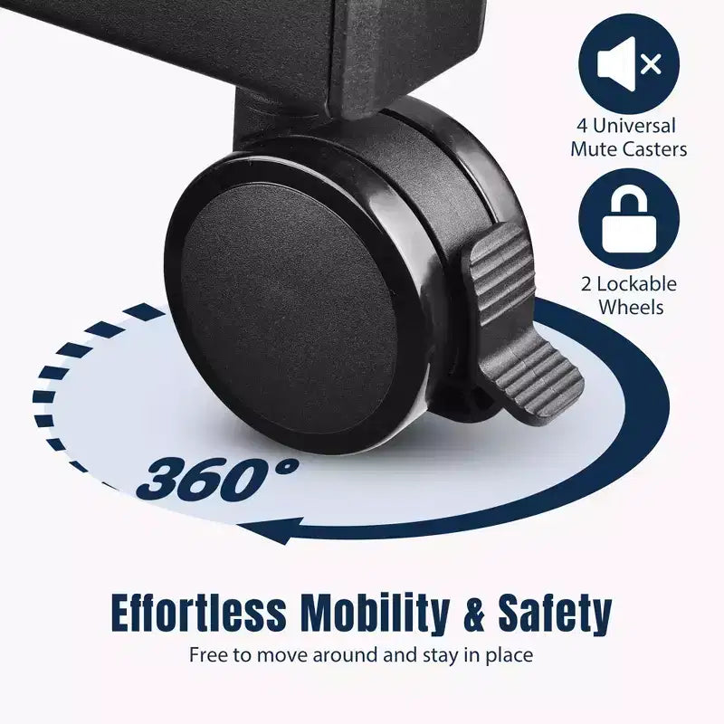Yescom Chariot de présentation mobile pour ordinateur portable avec panneau d'affichage avant, idéal pour les laboratoires et les conférences