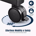 Yescom Chariot de présentation mobile pour ordinateur portable avec panneau d'affichage avant, idéal pour les laboratoires et les conférences