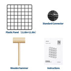 Étagère de Rangement Modulable 12 Cubes en Métal, Organiseur de Rangement en Treillis, pour Placard, Bureau, Chambre à Coucher