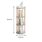 MAYEERTY Étagère à livres rotative à 360° à 4 niveaux, étagère de rangement compacte multifonctionnelle pour salon, chambre, bureau, cuisine