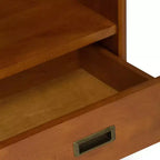 Tierney Bois massif 64 po x 35 po Bibliothèque large et meuble de rangement Mid-Century Modern