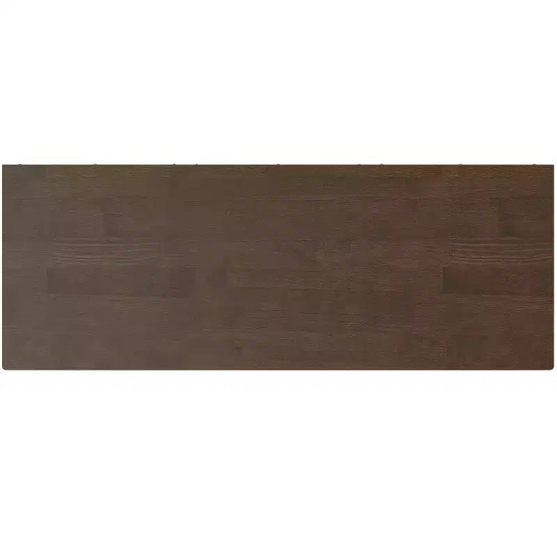Meuble de rangement bas 6 cases avec tiroirs Pearson en bois massif, noyer brun, 43 po x 42 po, style moderne du milieu du siècle