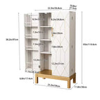 Meuble de rangement haut de 45 po – Tablettes réglables avec pattes dorées