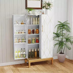 Meuble de rangement haut de 45 po – Tablettes réglables avec pattes dorées