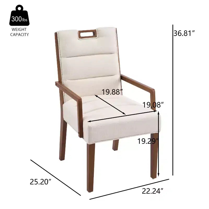 Christopher Knight Home Chaises de salle à manger rembourrées Neva en bois d'hévéa de style scandinave (lot de 4)