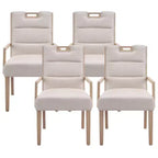Christopher Knight Home Chaises de salle à manger rembourrées Neva en bois d'hévéa de style scandinave (lot de 4)