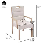 Christopher Knight Home Chaises de salle à manger rembourrées Neva en bois d'hévéa de style scandinave (lot de 4)