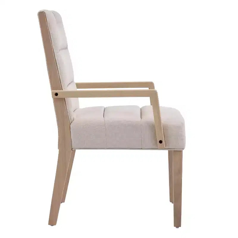 Christopher Knight Home Chaises de salle à manger rembourrées Neva en bois d'hévéa de style scandinave (lot de 4)