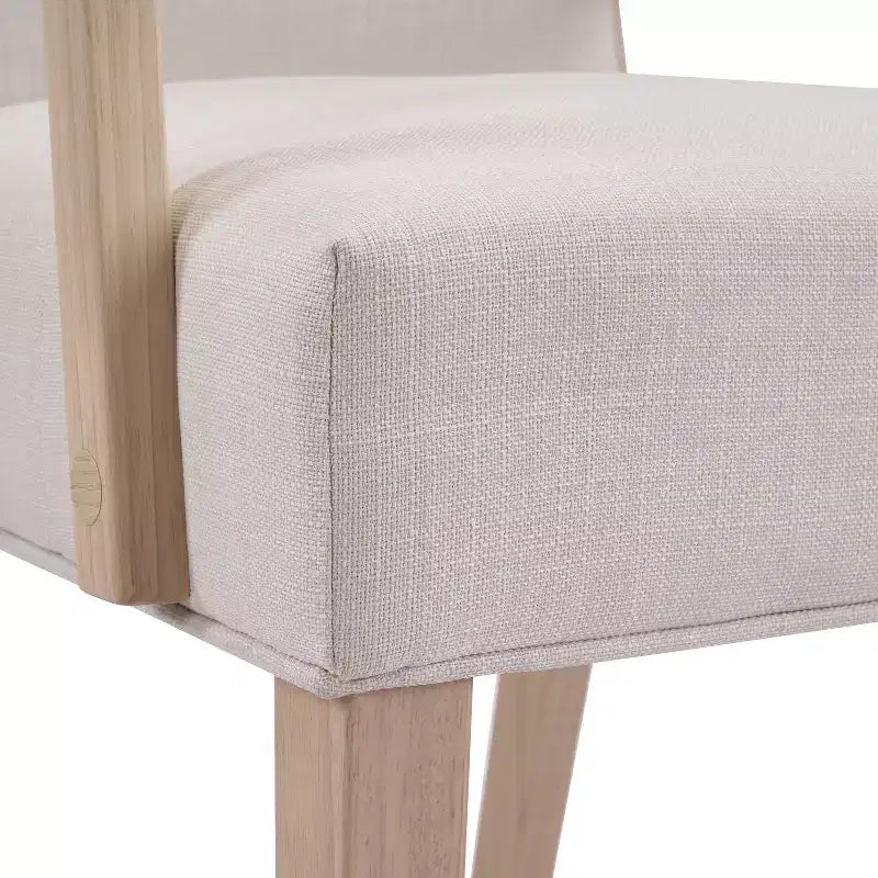 Christopher Knight Home Chaises de salle à manger rembourrées Neva en bois d'hévéa de style scandinave (lot de 4)