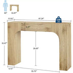Console de ferme, table d'entrée étroite en bois derrière le canapé, meuble de couloir rustique et mince pour salons, foyers et appartements