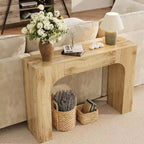Console de ferme, table d'entrée étroite en bois derrière le canapé, meuble de couloir rustique et mince pour salons, foyers et appartements