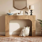 Console de ferme, table d'entrée étroite en bois derrière le canapé, meuble de couloir rustique et mince pour salons, foyers et appartements