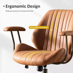 Chaise de bureau HOMLUX ergonomique et moderne en tissu suédé pour dirigeants ou bureaux à domicile