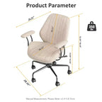 Chaise de bureau HOMLUX ergonomique et moderne en tissu suédé pour dirigeants ou bureaux à domicile
