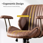Chaise de bureau HOMLUX ergonomique et moderne en tissu suédé pour dirigeants ou bureaux à domicile