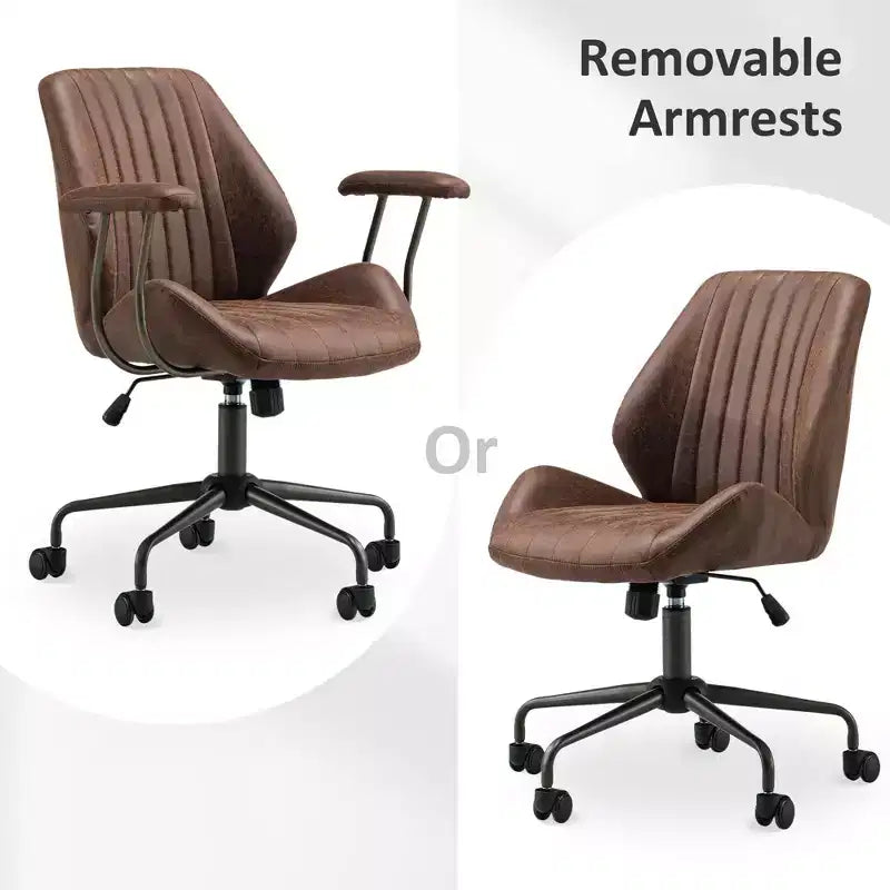Chaise de bureau HOMLUX ergonomique et moderne en tissu suédé pour dirigeants ou bureaux à domicile