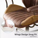 Chaise de bureau HOMLUX ergonomique et moderne en tissu suédé pour dirigeants ou bureaux à domicile