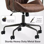 Chaise de bureau HOMLUX ergonomique et moderne en tissu suédé pour dirigeants ou bureaux à domicile