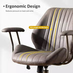 Chaise de bureau HOMLUX ergonomique et moderne en tissu suédé pour dirigeants ou bureaux à domicile