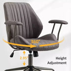Chaise de bureau HOMLUX ergonomique et moderne en tissu suédé pour dirigeants ou bureaux à domicile