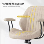 Chaise de bureau HOMLUX ergonomique et moderne en tissu suédé pour dirigeants ou bureaux à domicile