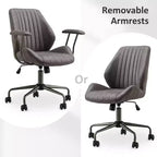 Chaise de bureau HOMLUX ergonomique et moderne en tissu suédé pour dirigeants ou bureaux à domicile