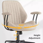 Chaise de bureau HOMLUX ergonomique et moderne en tissu suédé pour dirigeants ou bureaux à domicile