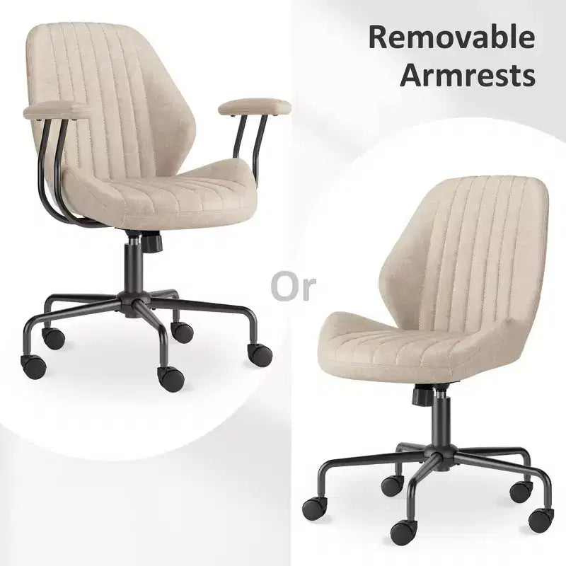 Chaise de bureau HOMLUX ergonomique et moderne en tissu suédé pour dirigeants ou bureaux à domicile