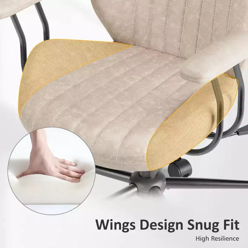 Chaise de bureau HOMLUX ergonomique et moderne en tissu suédé pour dirigeants ou bureaux à domicile