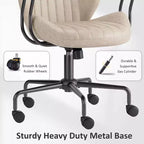 Chaise de bureau HOMLUX ergonomique et moderne en tissu suédé pour dirigeants ou bureaux à domicile