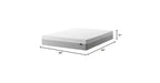Zinus Matelas en mousse à mémoire de forme au thé vert, 25,4 cm, taille Queen, sensation moyenne, mousse à mémoire de forme respirante, mousses et tissu certifiés sûrs, matelas en boîte
