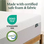 Zinus Matelas en mousse à mémoire de forme au thé vert, 25,4 cm, taille Queen, sensation moyenne, mousse à mémoire de forme respirante, mousses et tissu certifiés sûrs, matelas en boîte