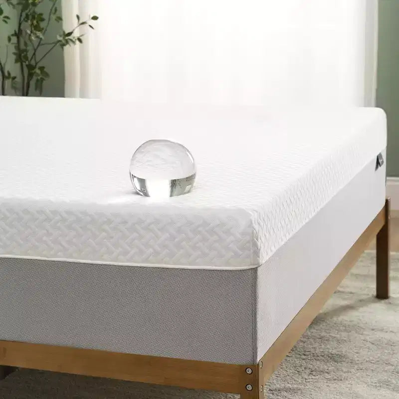 Zinus Matelas en mousse à mémoire de forme au thé vert, 25,4 cm, taille Queen, sensation moyenne, mousse à mémoire de forme respirante, mousses et tissu certifiés sûrs, matelas en boîte