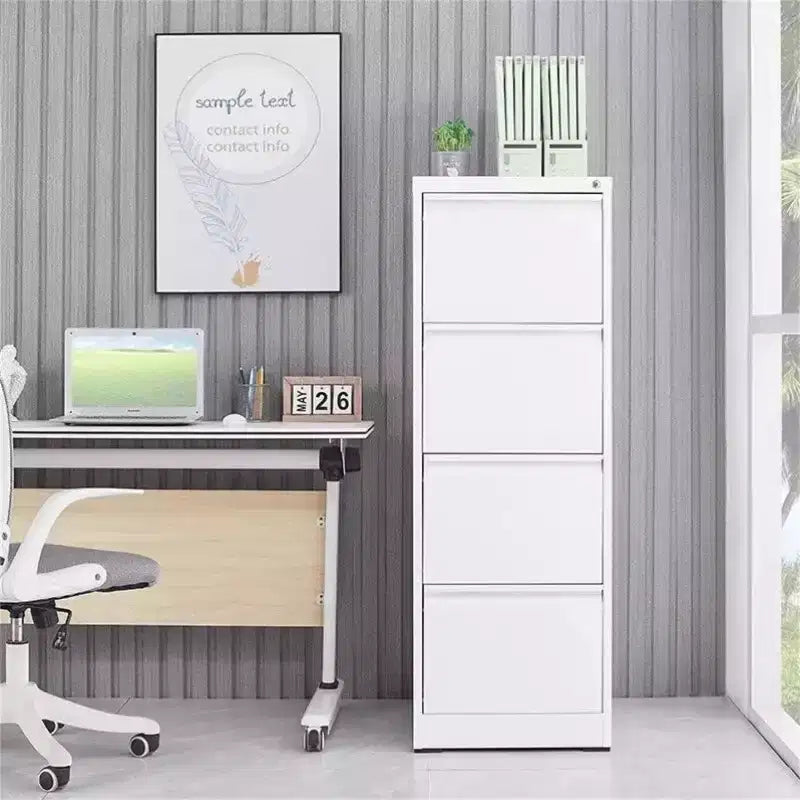 COZONY Classeur à 4 tiroirs avec serrure, classeurs verticaux pour bureau à domicile, armoire de rangement en métal pour dossiers de format légal, assemblage requis