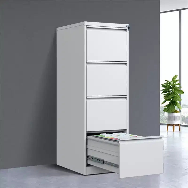 COZONY Classeur à 4 tiroirs avec serrure, classeurs verticaux pour bureau à domicile, armoire de rangement en métal pour dossiers de format légal, assemblage requis