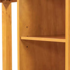 Ensemble de salle à manger 5 pièces hauteur comptoir de style ferme pour 4, ensemble table de bar en bois avec étagères de rangement et 4 chaises rembourrées