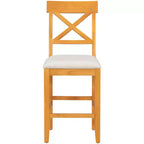 Ensemble de salle à manger 5 pièces hauteur comptoir de style ferme pour 4, ensemble table de bar en bois avec étagères de rangement et 4 chaises rembourrées