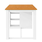 Ensemble de salle à manger 5 pièces hauteur comptoir de style ferme pour 4, ensemble table de bar en bois avec étagères de rangement et 4 chaises rembourrées