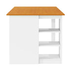 Ensemble de salle à manger 5 pièces hauteur comptoir de style ferme pour 4, ensemble table de bar en bois avec étagères de rangement et 4 chaises rembourrées
