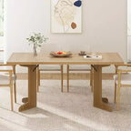 Table de salle à manger de 180 cm pour 6-8 personnes, table de cuisine de style campagnard avec grand plateau, table de repas rectangulaire pour salle à manger, salon.