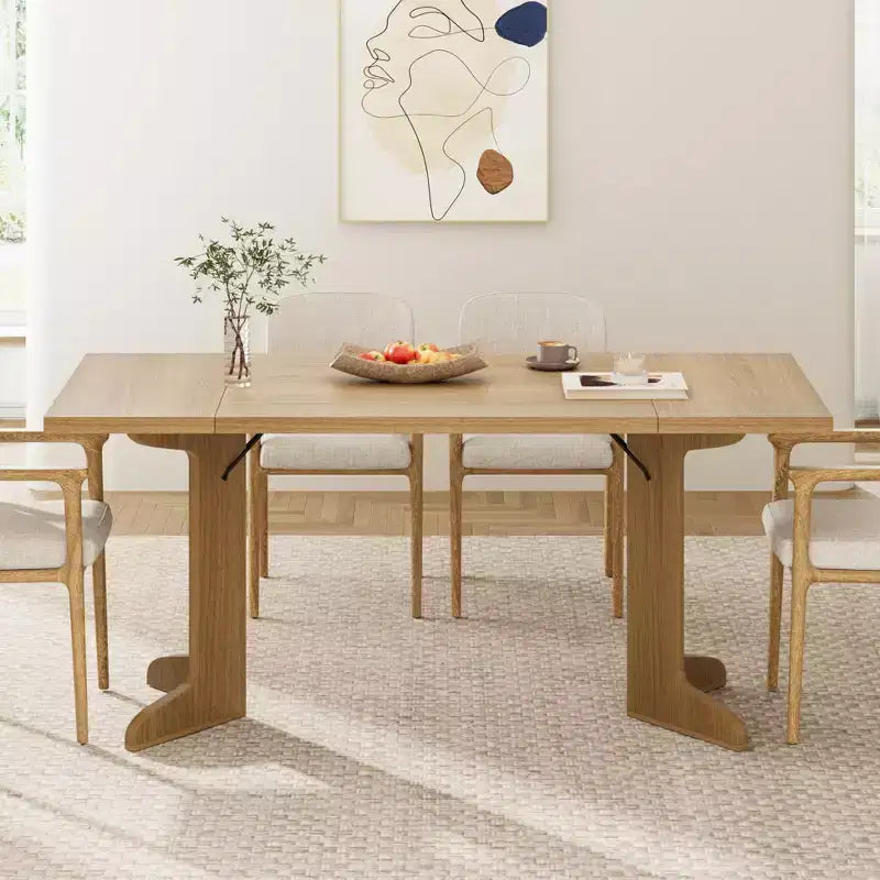Table de salle à manger de 180 cm pour 6-8 personnes, table de cuisine de style campagnard avec grand plateau, table de repas rectangulaire pour salle à manger, salon.